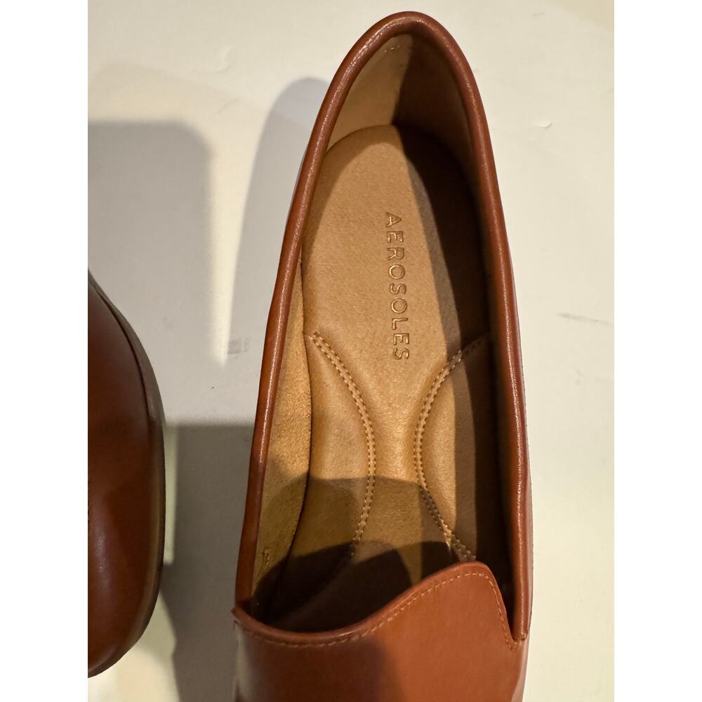 Aerosoles Womens East Side loafer shoe dark Tan, 9W new - Picture 4 of 8